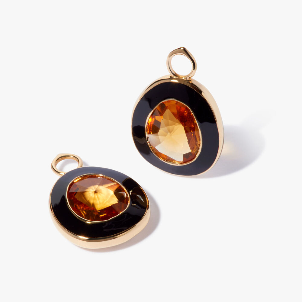 Knuckle 14ct Yellow Gold Citrine Sweetie Earrings | Annoushka jewelley